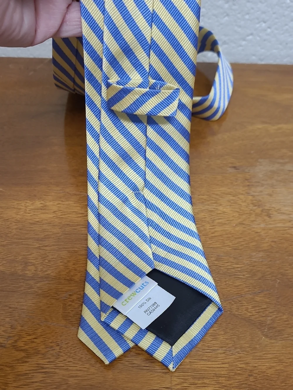 Crewcuts Yellow & Blue Striped Silk Tie